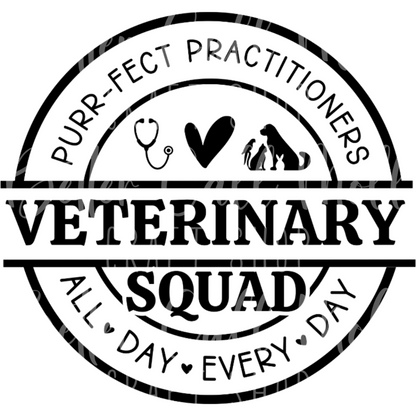 D050 - Veterinary Squad UV DTF Decal