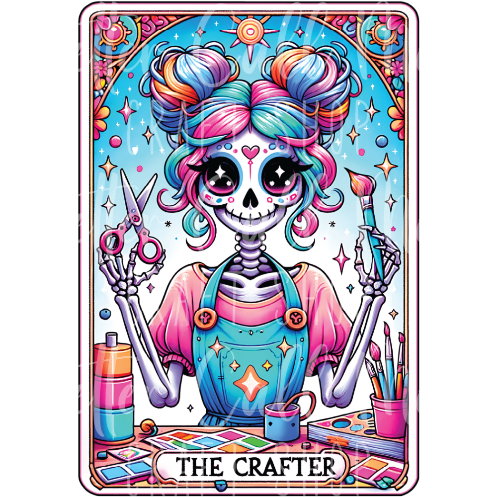 The Crafter Tarot Card UV DTF Decal