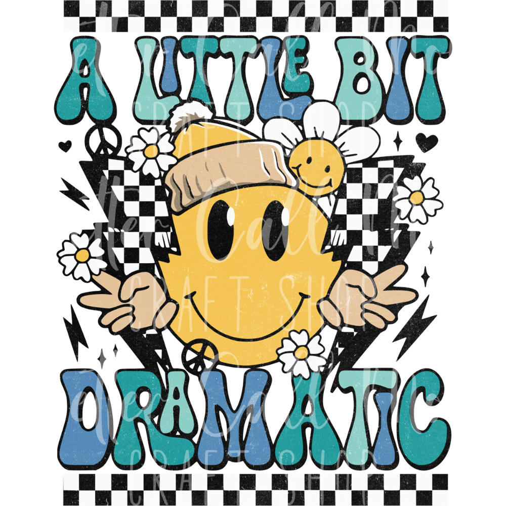 D070 - A Little Bit Dramatic Blue UV DTF Decal