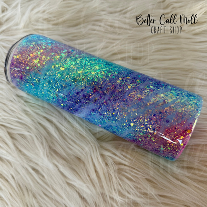 20oz Opal Glitter Milky Way Insulated Stainless Steel Coated Tumbler