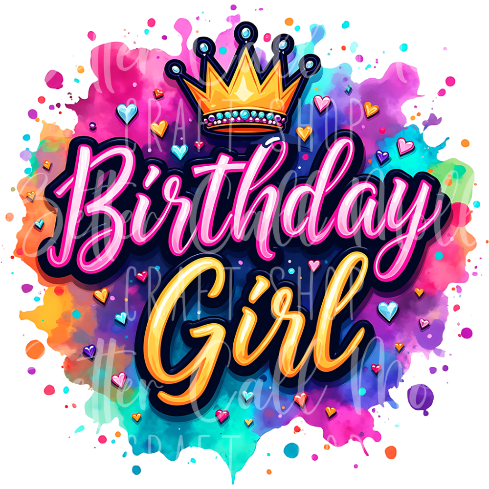 D046 - Birthday Girl UV DTF Decal