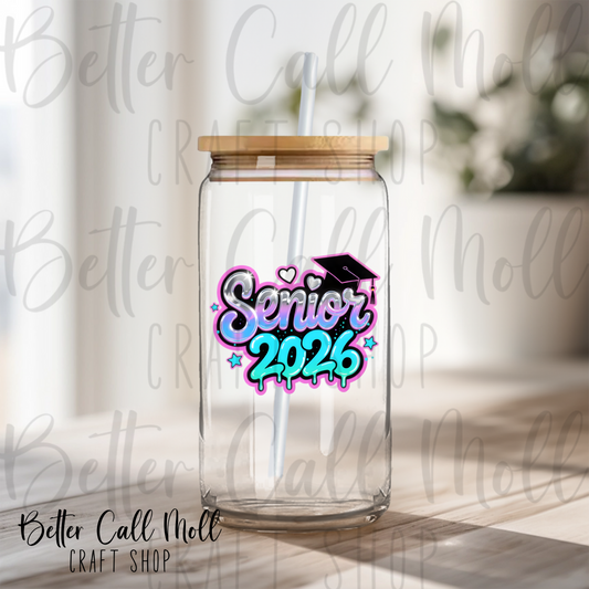Senior 2026 Graffiti UV DTF Decal
