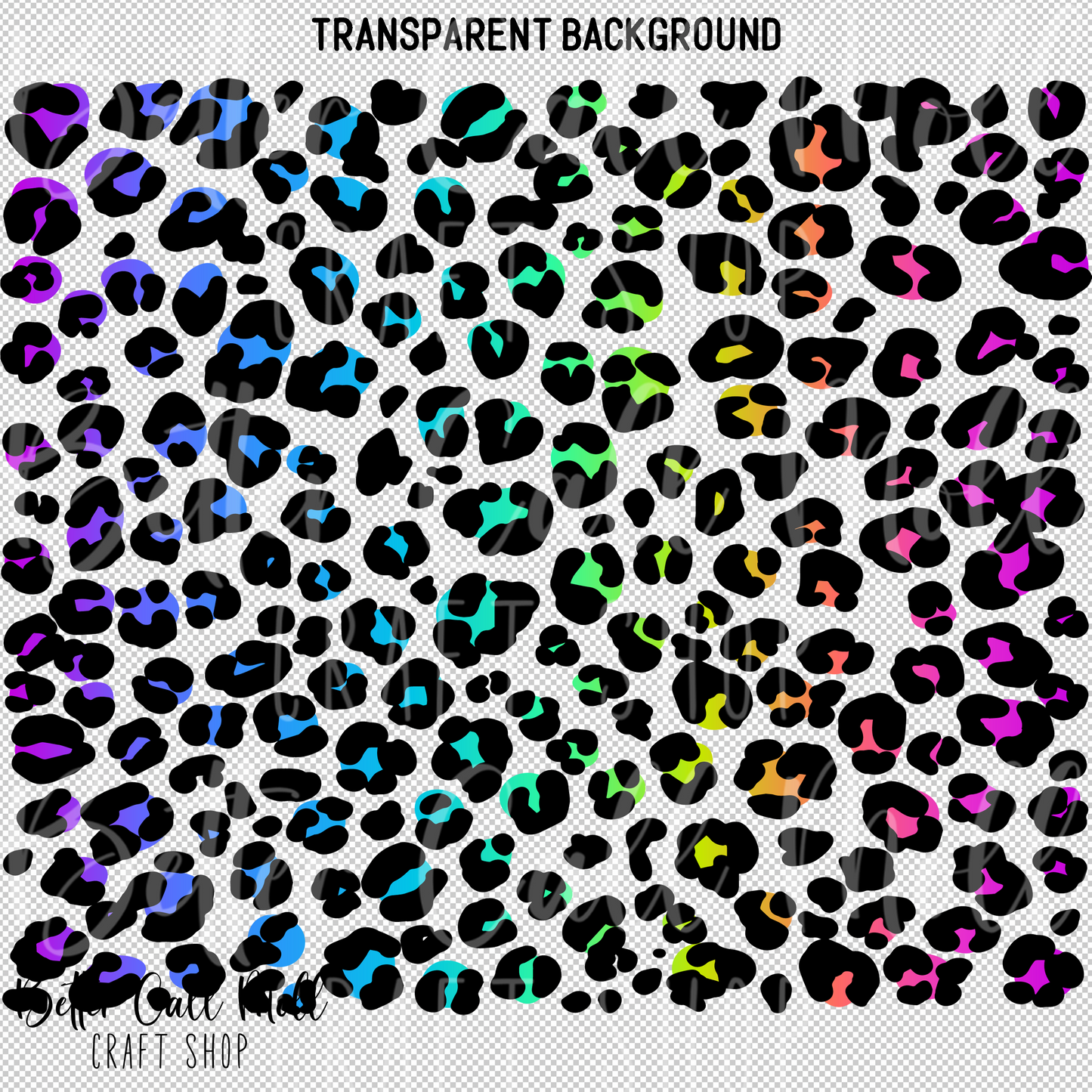 Colorful Leopard Print UV DTF 20oz Skinny Tumbler Wrap