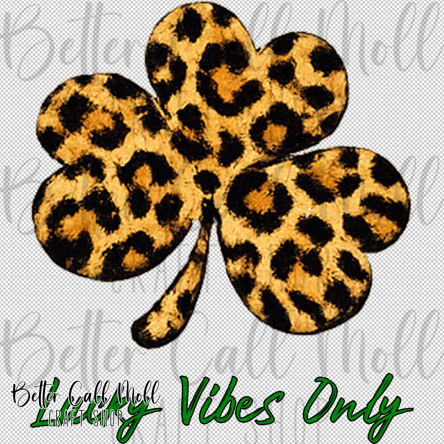 Lucky Vibes Only Tan UV DTF Decal