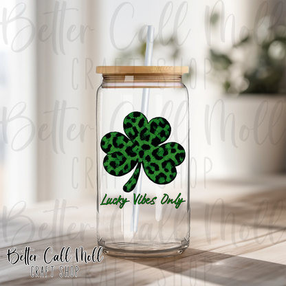 Lucky Vibes Only Green UV DTF Decal