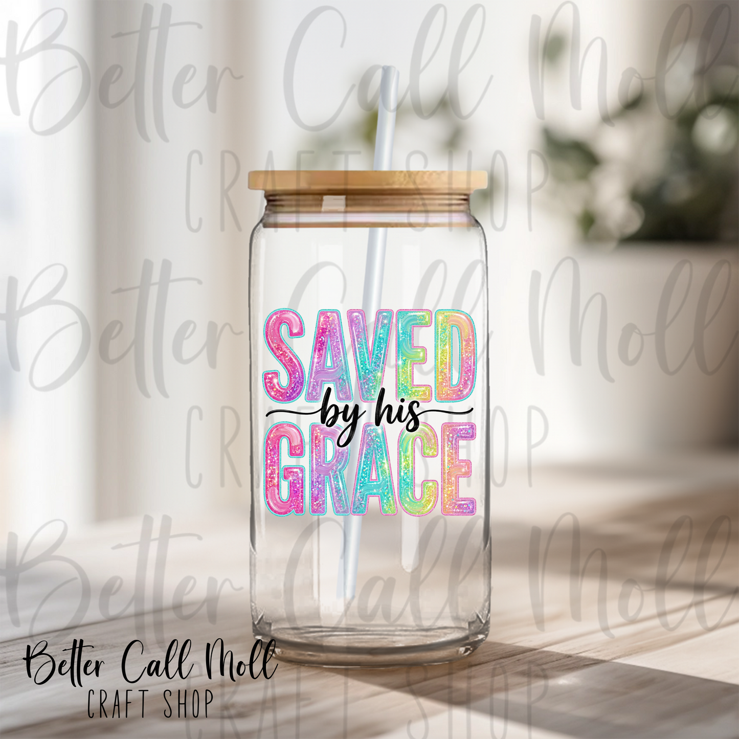 Saved By His Grace UV DTF Decal