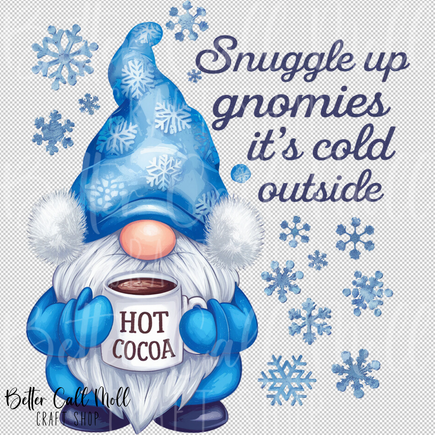 Snuggle Up Gnomies 2 UV DTF Decal