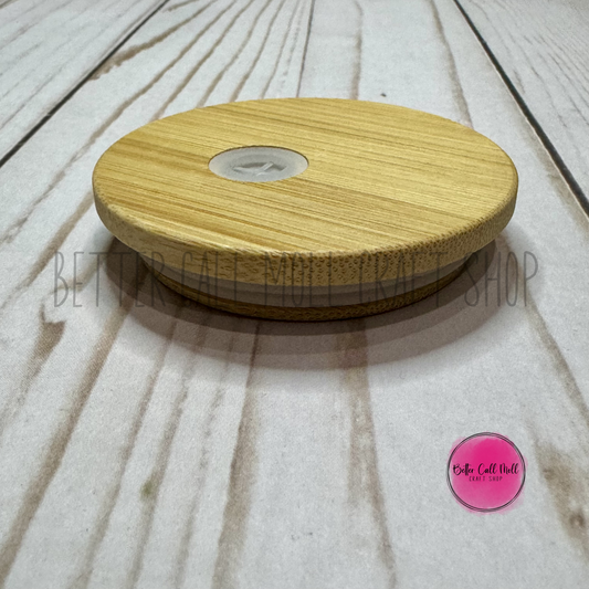Replacement Bamboo Lid for 16oz Glass or 12oz Snow Globe