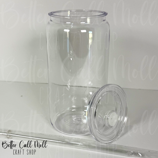 16oz CLEAR Acrylic Tumbler