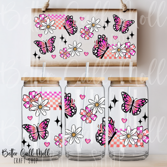 Butterflies 2 UV DTF 16oz Tumbler Wrap