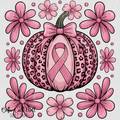 Breast Cancer Pumpkin UV DTF Decal