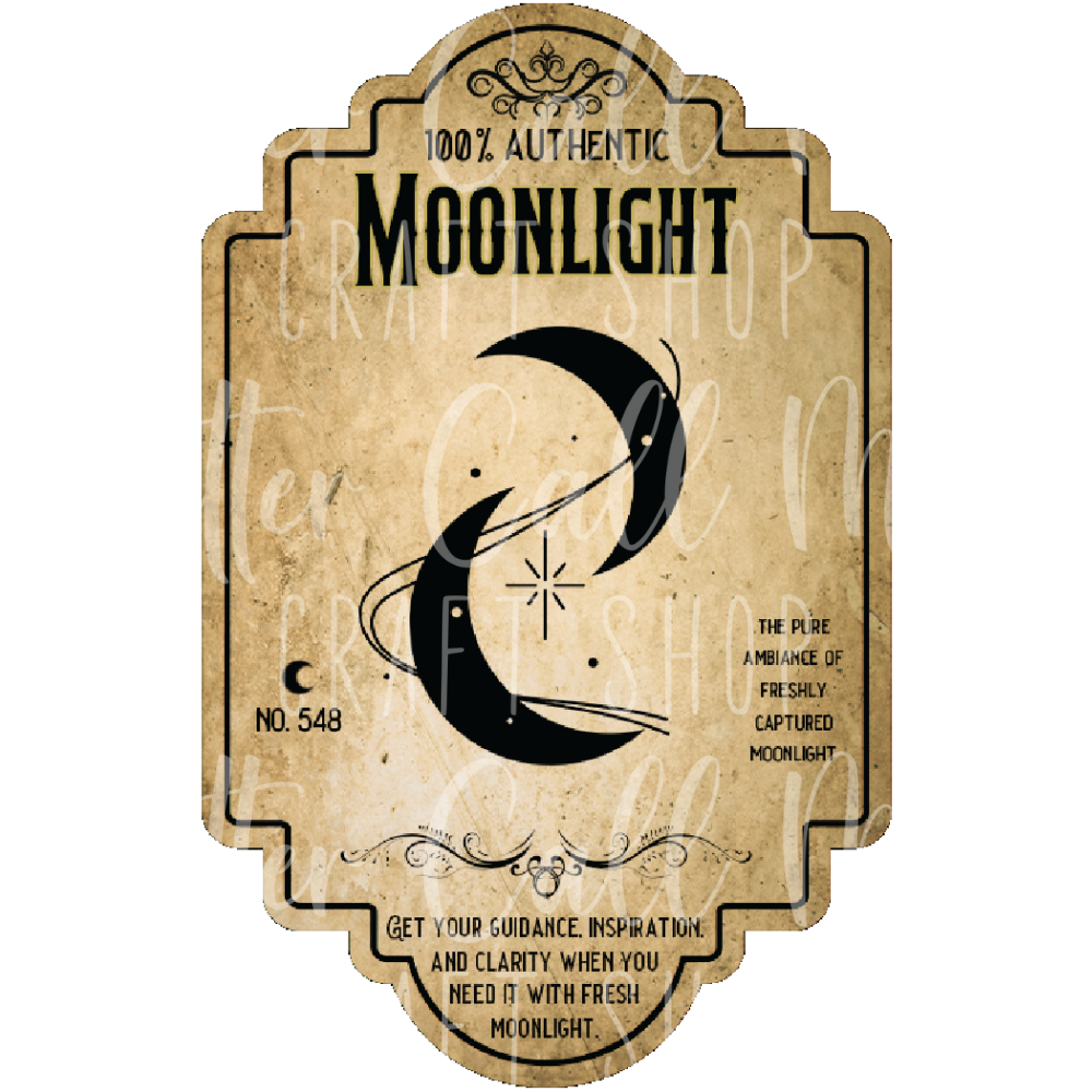 Moonlight Label UV DTF Decal