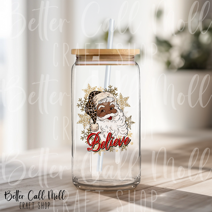 Believe Santa UV DTF Decal