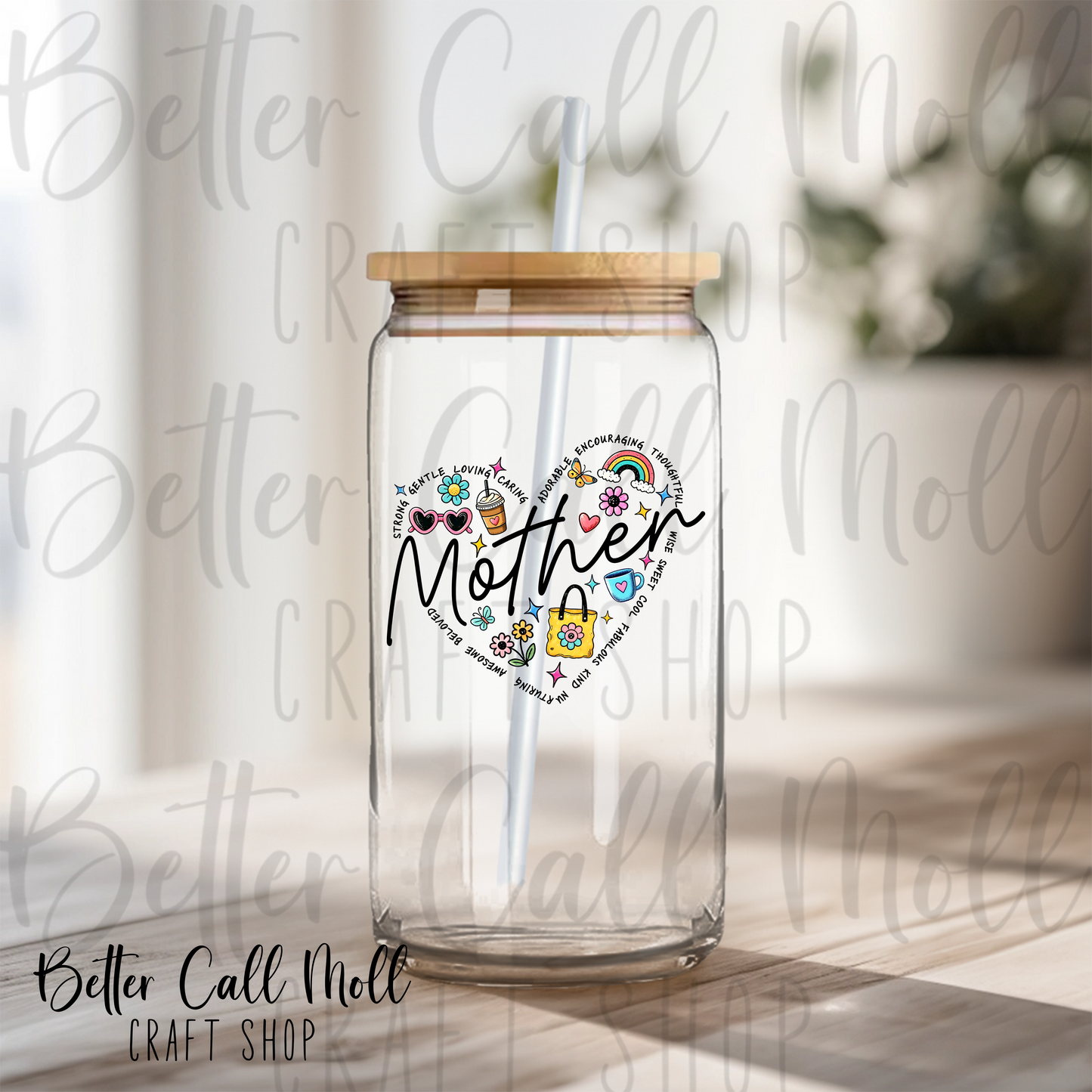 Mother Heart UV DTF Decal