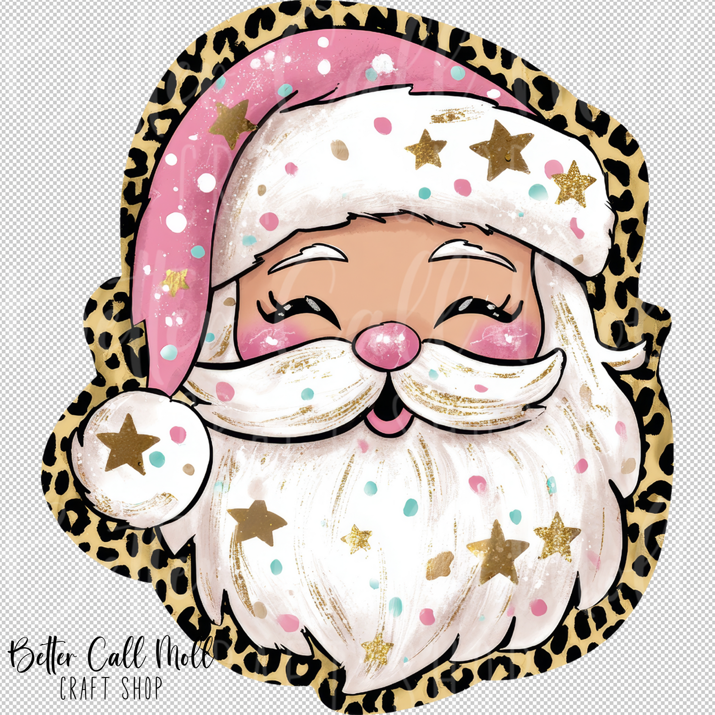 Cute Santa UV DTF Decal