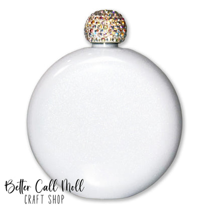 5oz Shimmer Sublimation Flask with Rhinestone Cap