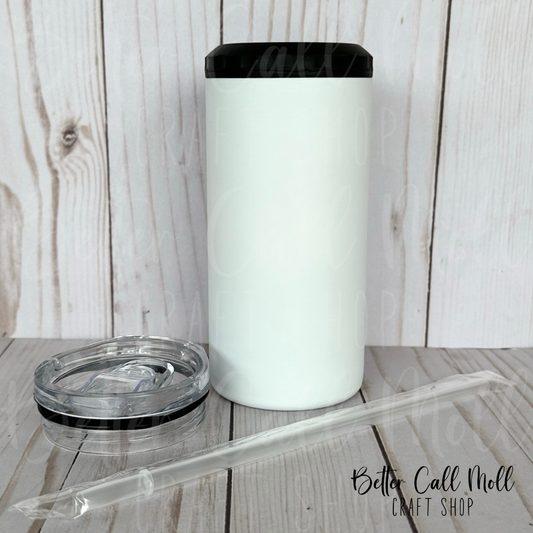 4-in-1 Matte Can Cooler Sublimation Tumbler