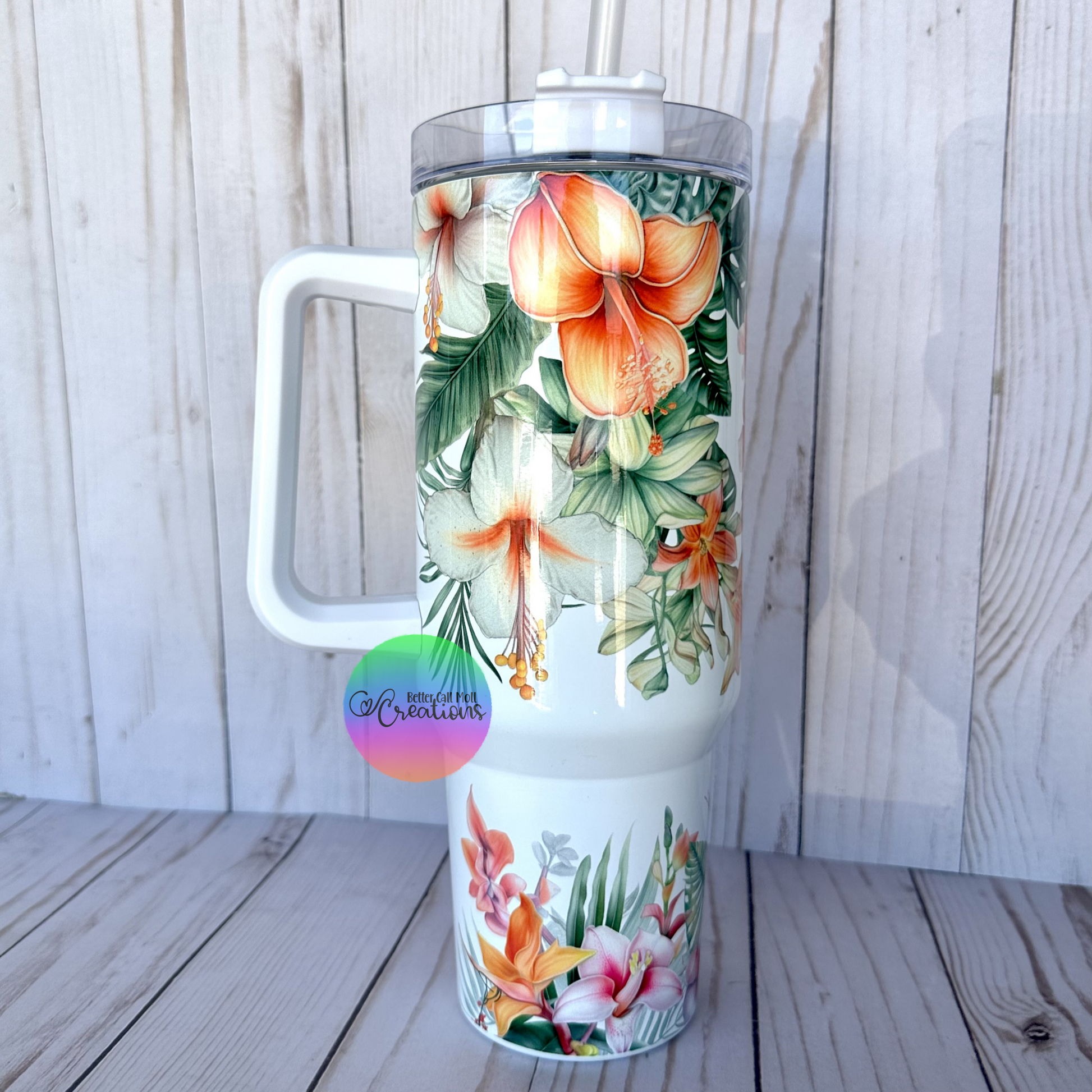 40oz Handle Spill-Proof Glossy Sublimation Tumbler – Better Call Moll Craft  Shop