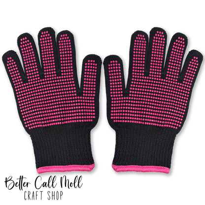 Heat Resistant Gloves with Silicone Grip | 2 Gloves | One-Size Fits All