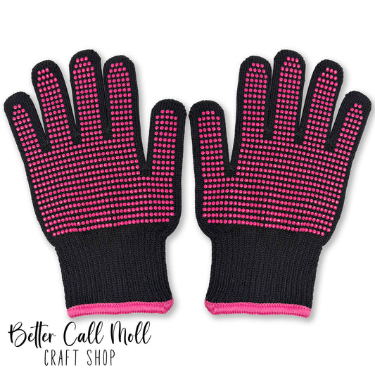 Heat Resistant Gloves with Silicone Grip | 2 Gloves | One-Size Fits All