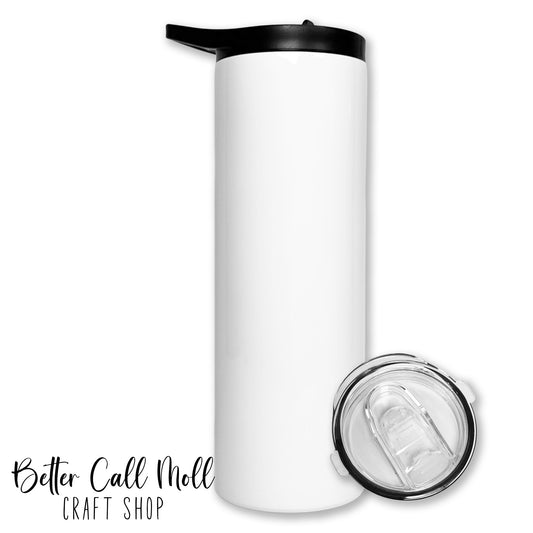 20oz Glossy Duo Lid Sport Sublimation Tumbler