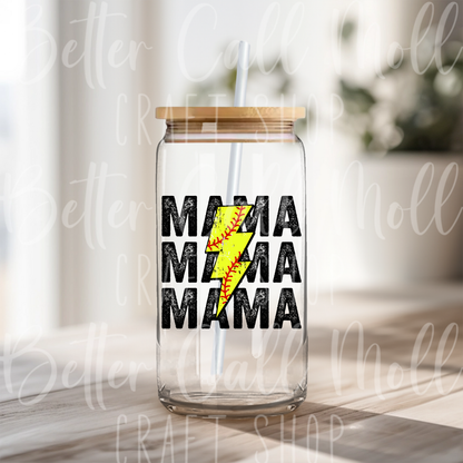 D153 - Softball Mama UV DTF Decal