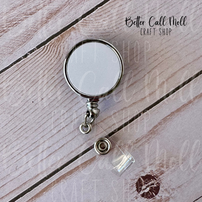 Retractable Badge Reel Sublimation Blank