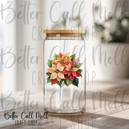 Poinsettia UV DTF Decal