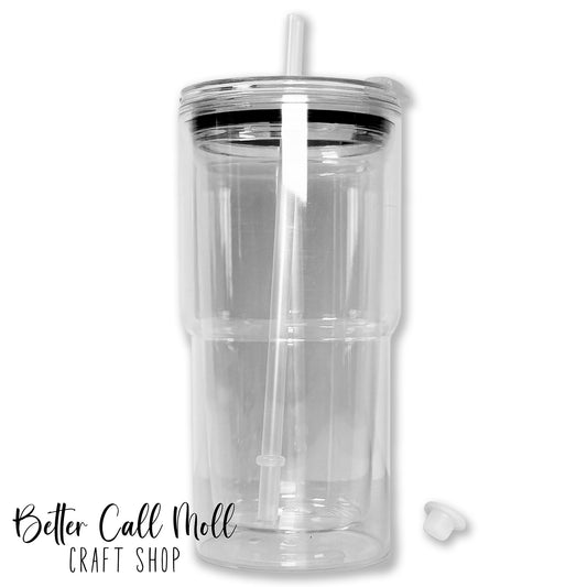 18oz Acrylic Snow Globe Tumbler