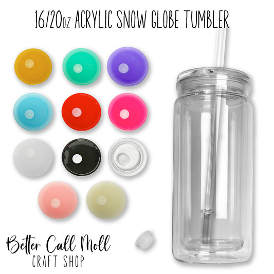 16/20oz Acrylic SNOW GLOBE Tumbler