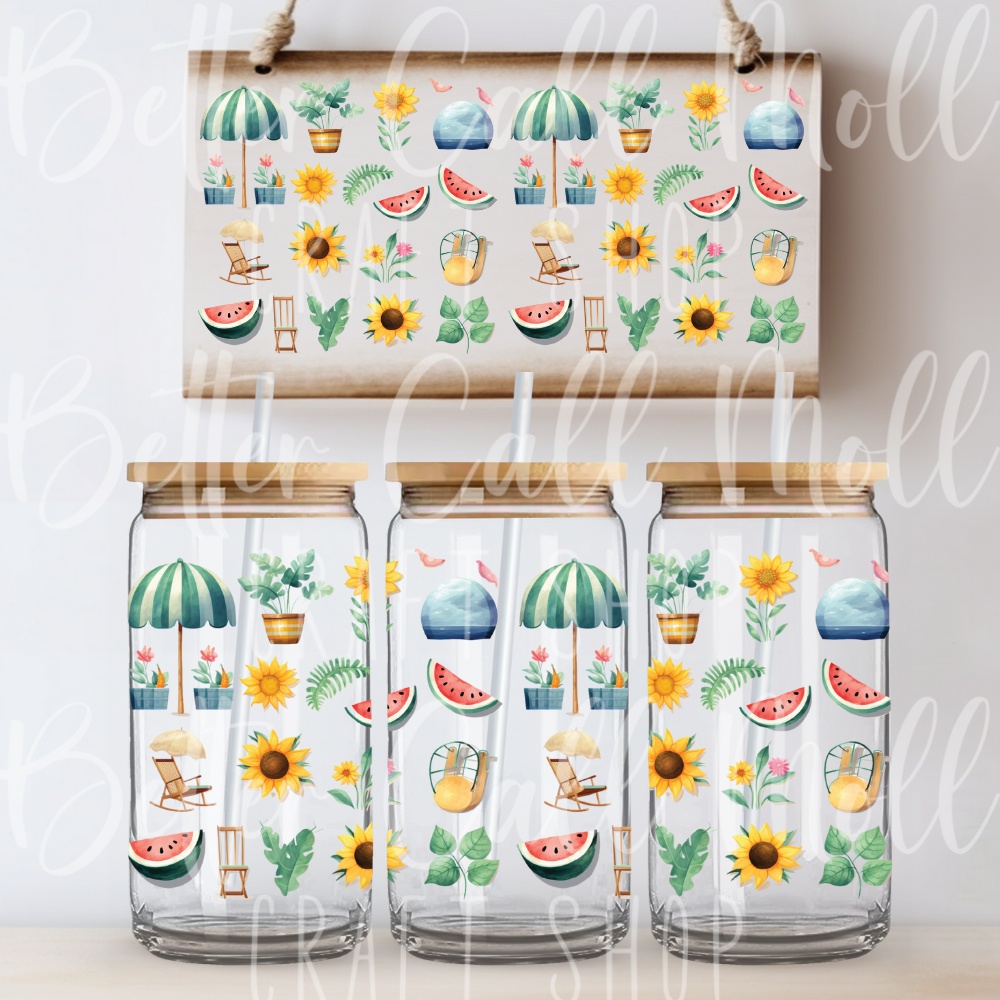 Summer Elements UV DTF 16oz Tumbler Wrap