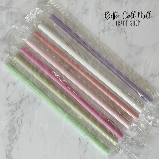 16oz Colorful Reusable Plastic Straw - 7.5"