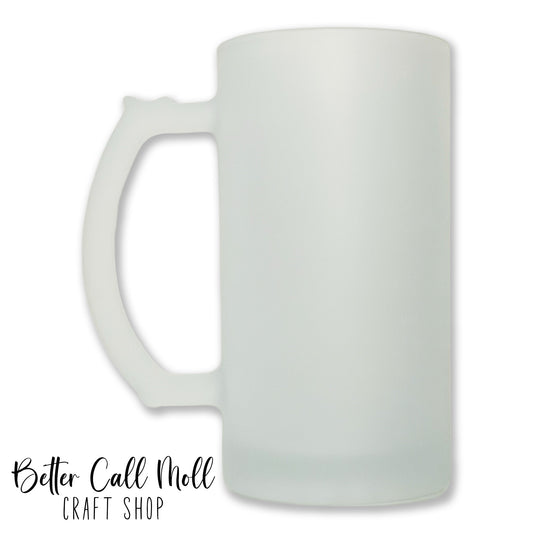 16oz Frosted Glass Sublimation Mug