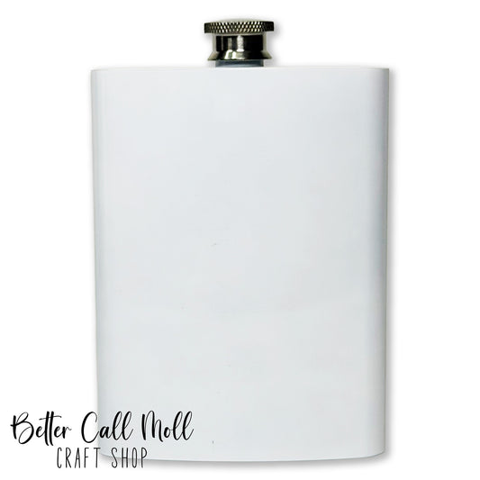 8oz Glossy Sublimation Flask
