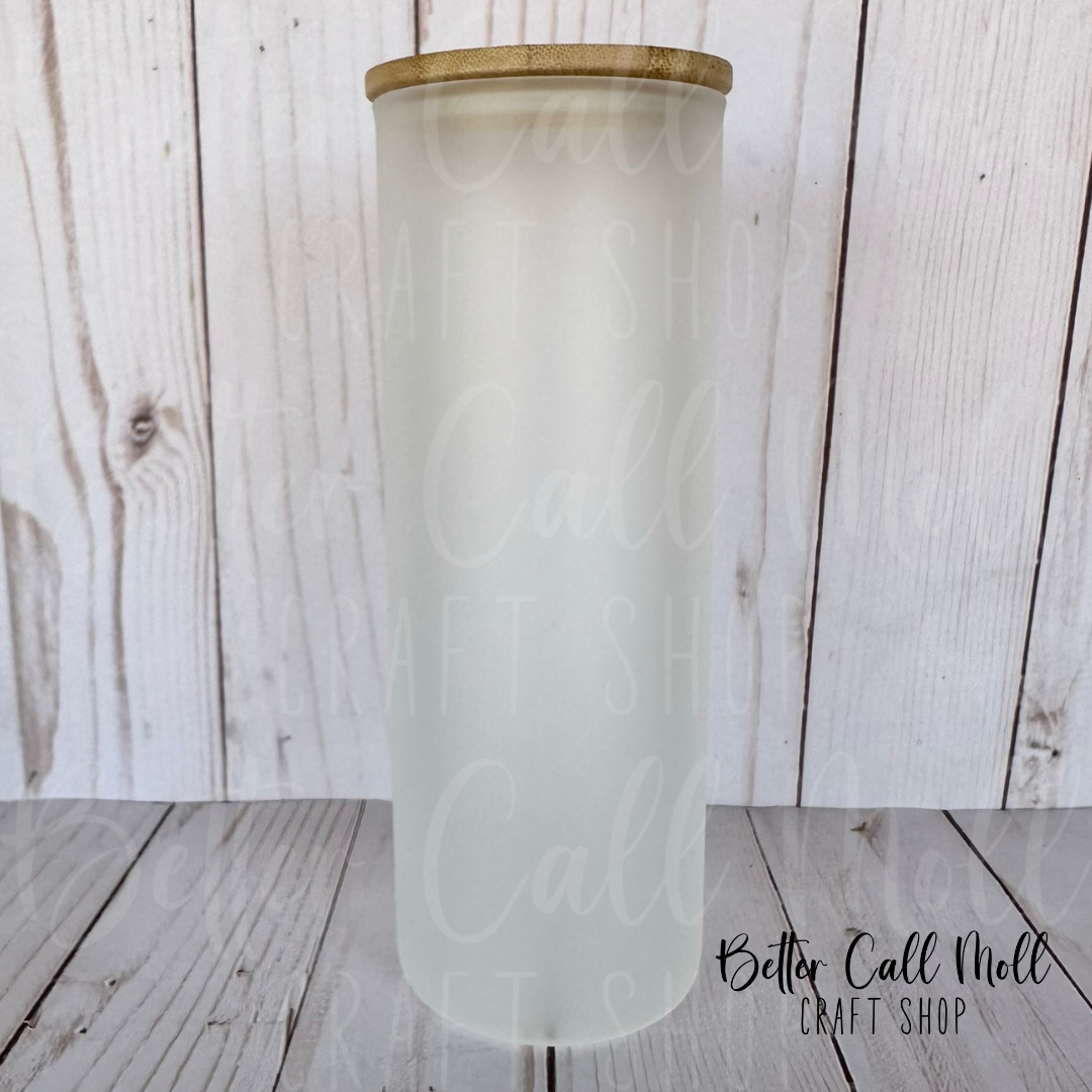 25oz Frosted Glass Sublimation Tumbler