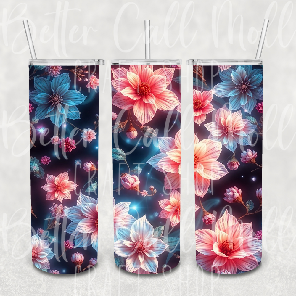 Mystical Flowers Digital Tumbler Wrap