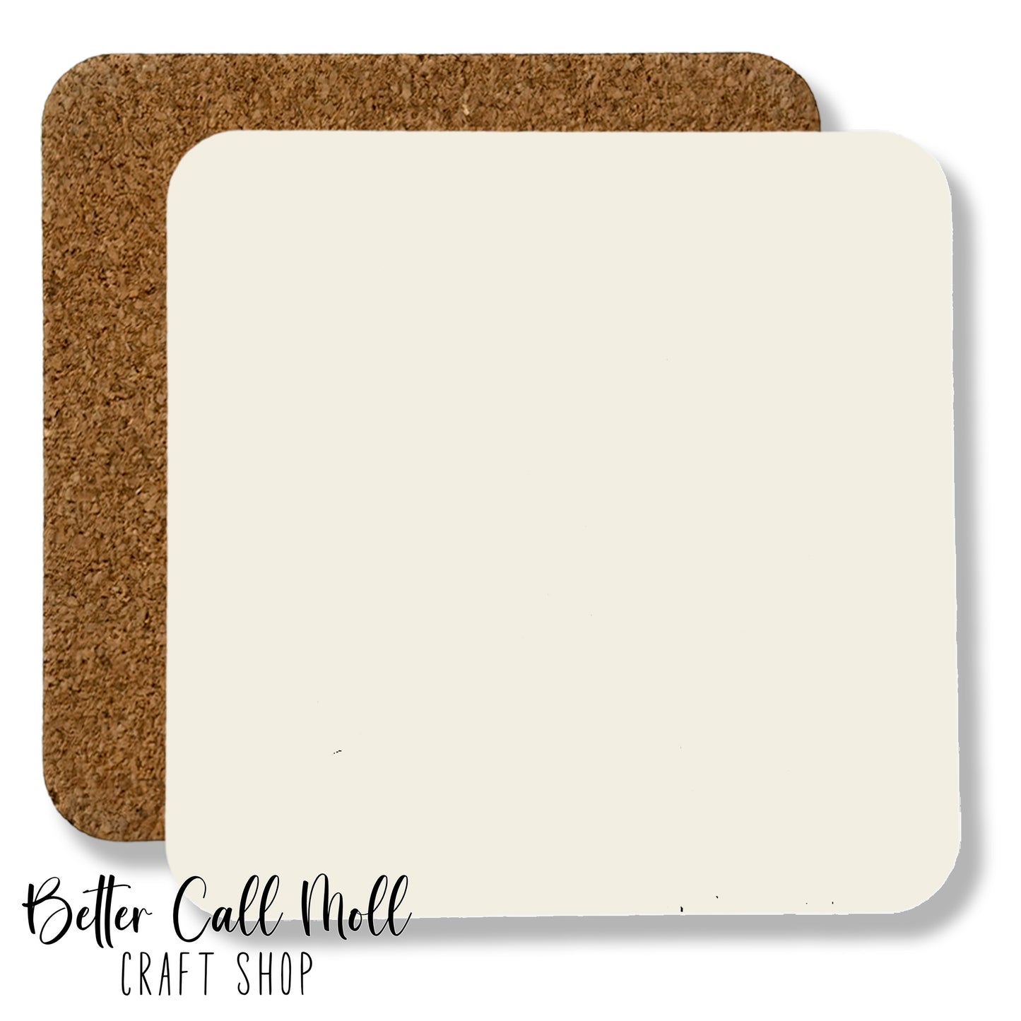 Set of 2 Square MDF Coaster Sublimation Blanks