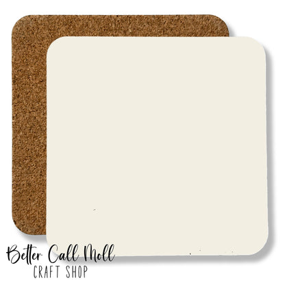 Set of 2 Square MDF Coaster Sublimation Blanks