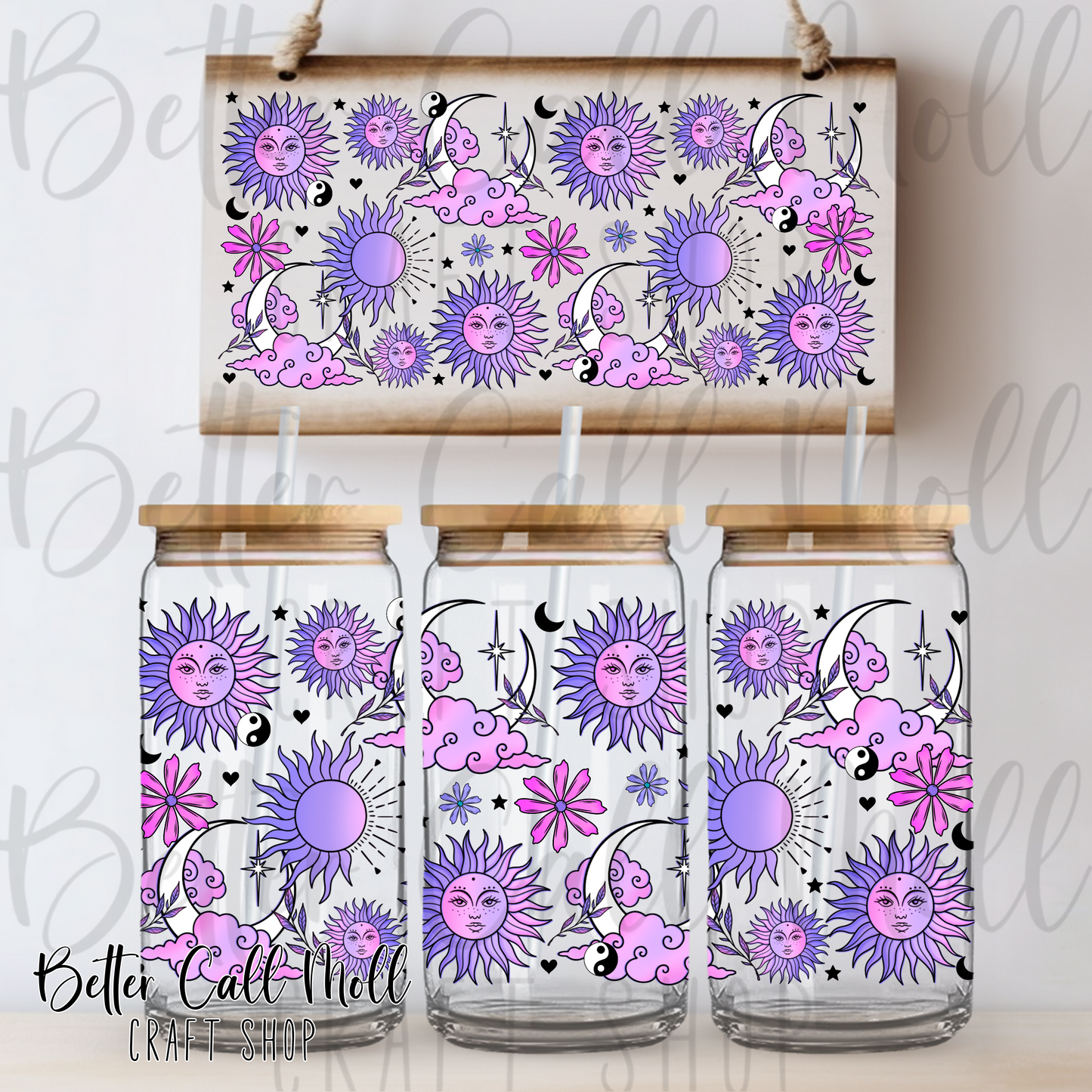 Celestial UV DTF 16oz Tumbler Wrap