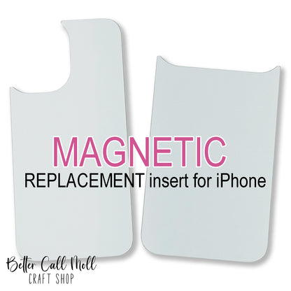 Replacement Sublimation Insert for Magnetic Phone Case Compatible with iPhone  (Case NOT Included)
