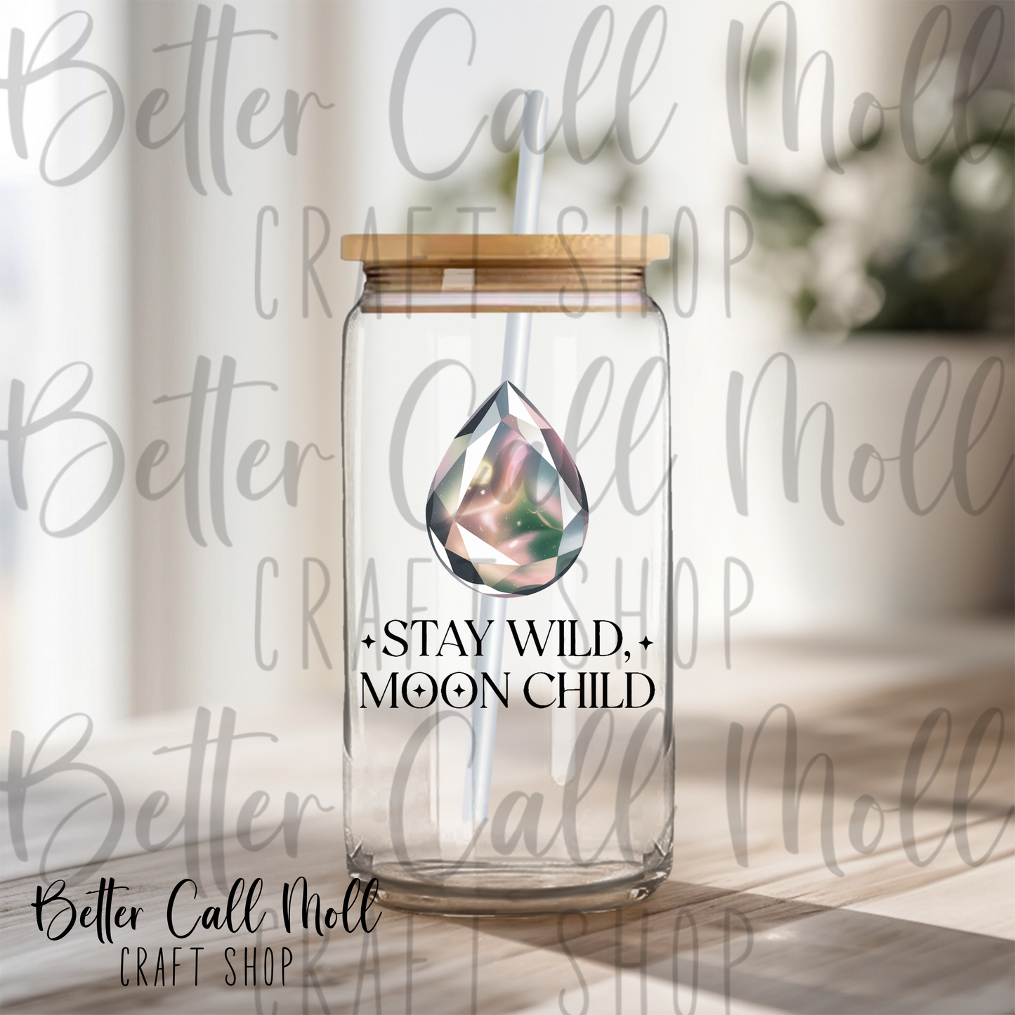 Stay Wild Moon Child Stormy Opal UV DTF Decal