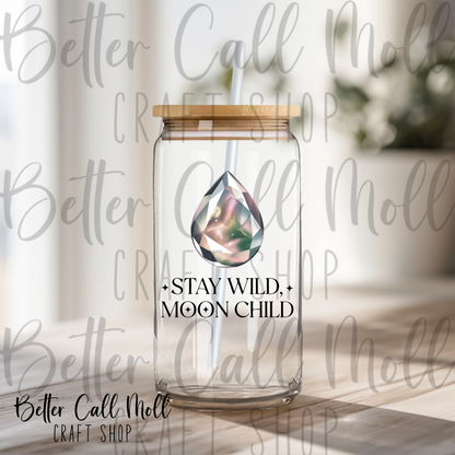 Stay Wild Moon Child Stormy Opal UV DTF Decal