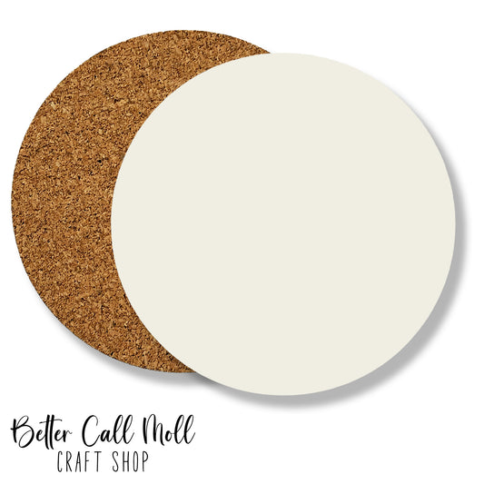 Set of 2 Round MDF Coaster Sublimation Blank