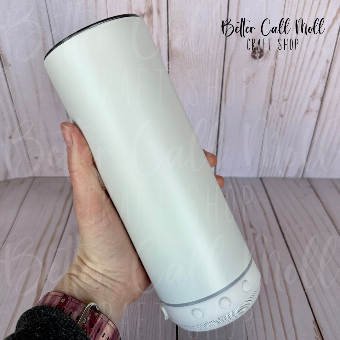 Bluetooth Speaker 20oz Matte Glow-in-the-Dark Sublimation Tumbler