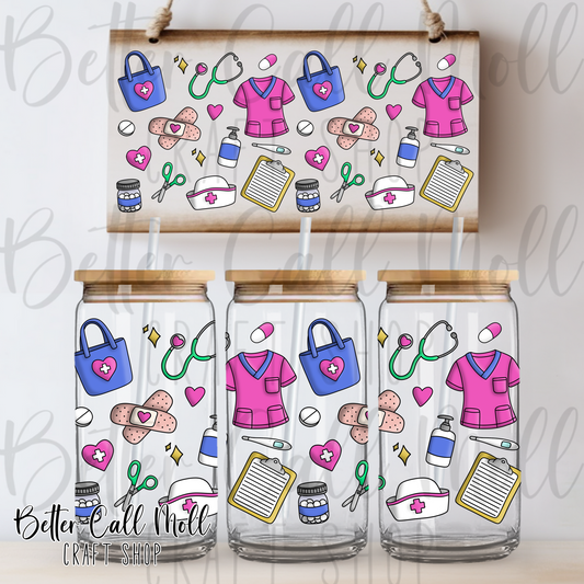 Nurse Elements UV DTF 16oz Tumbler Wrap