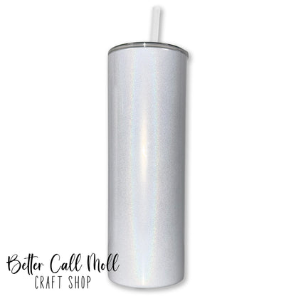 20oz Holographic Shimmer Skinny Sublimation Tumbler