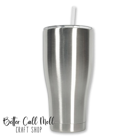 30oz Smooth Curve Stainless Steel Tumbler