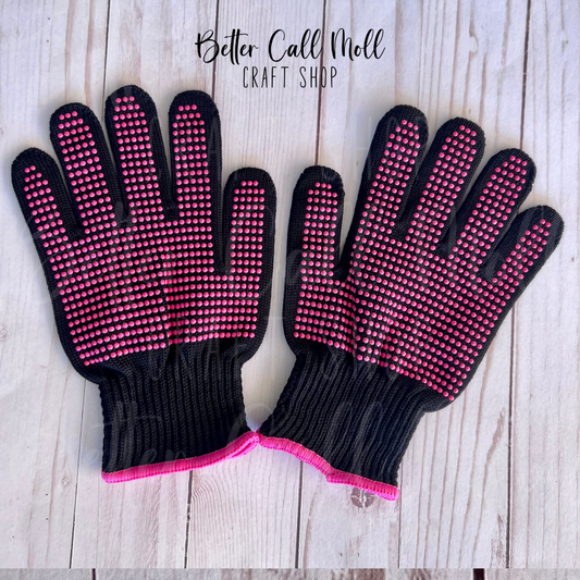 Heat Resistant Gloves with Silicone Bumps | 2 Gloves | One-Size Fits All