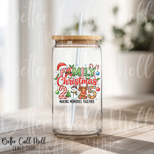 Family Christmas 2025 UV DTF Decal