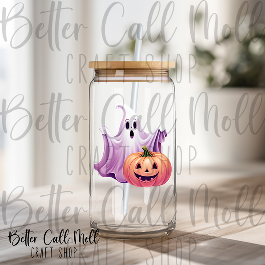 Ghost Pumpkin UV DTF Decal